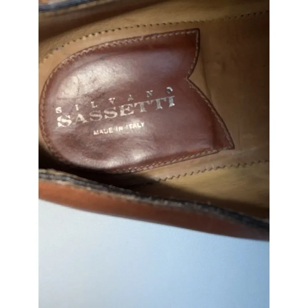 Silvano Sassetti Italy Size 11 Brown Captor Brogue Oxford Men’s Dress Shoes